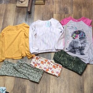 Vibrant Kids' Matching Set with Cat Print